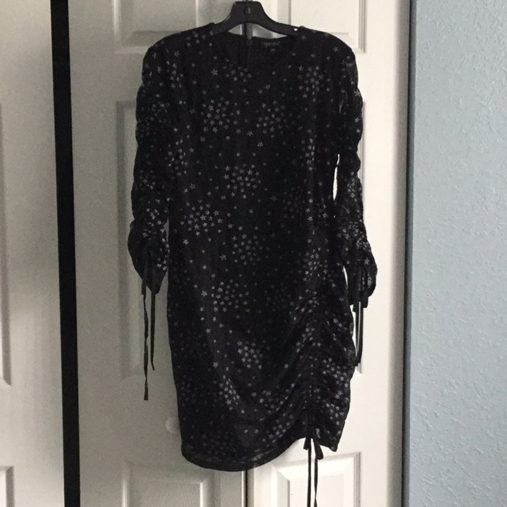 Topshop star ruched dress size 10
